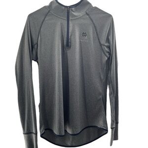 Notre Dame Irish 1/4 Zip Pullover - NWT - Grey - Women Large - Performan…